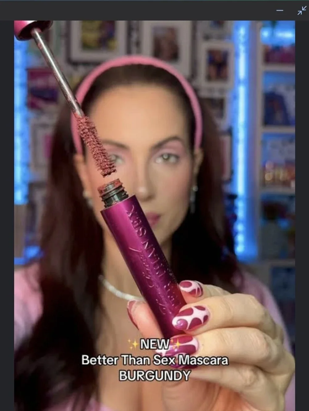 *Limited Edition*TooFaced Better Than Sex Burgandy Mascara Full sz NIB Authentic